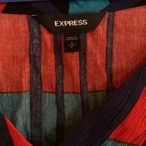 Express Patterned Tie Off Shirt